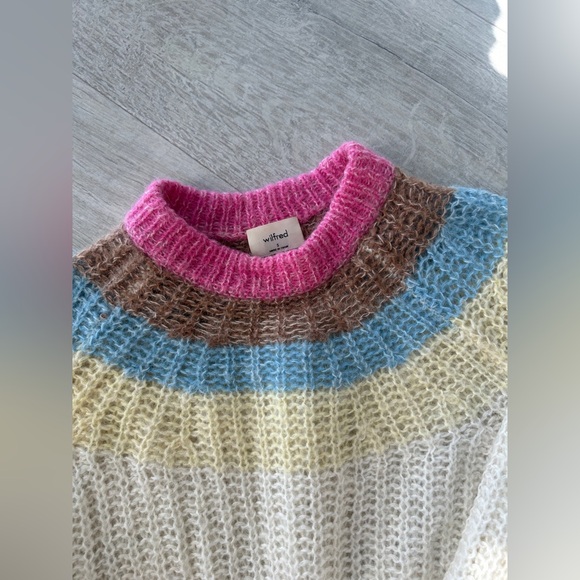 Aritzia Wilfred Giselle Butter Yellow Saba Mohair Alpaca Blend Sweater - Picture 11 of 15